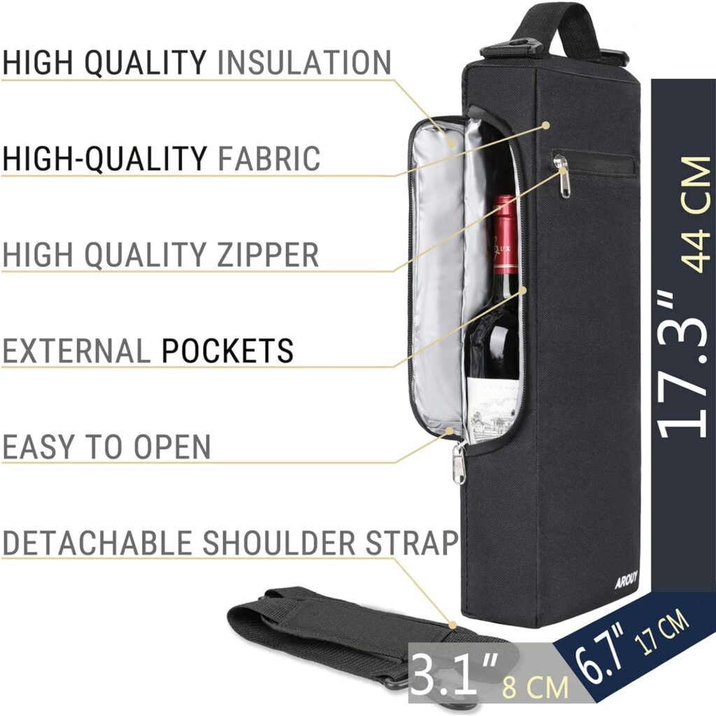 AROUY Golf Cooler Bag - Golf Accessories for Men and Small Soft Cooler Bags Insulated Beer Cooler Holds a 6 Pack of Cans or Two Bottles of Wine, Golf Sports Bags