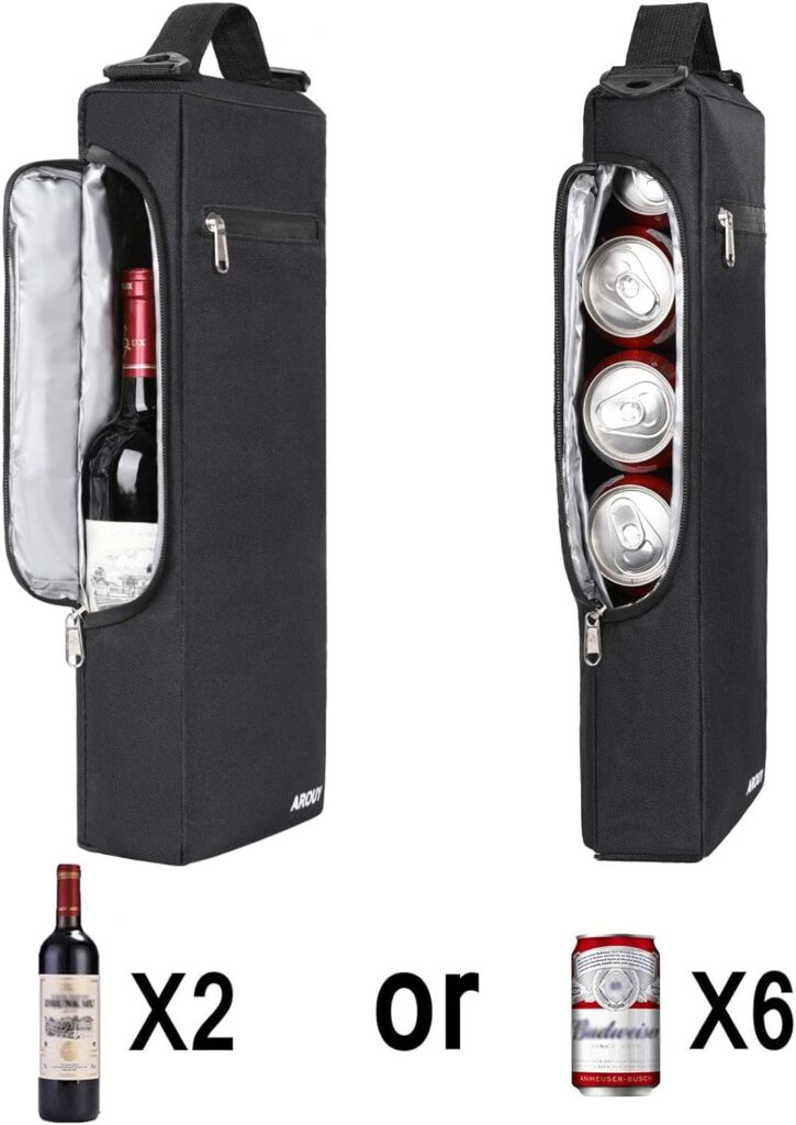 AROUY Golf Cooler Bag - Golf Accessories for Men and Small Soft Cooler Bags Insulated Beer Cooler Holds a 6 Pack of Cans or Two Bottles of Wine, Golf Sports Bags