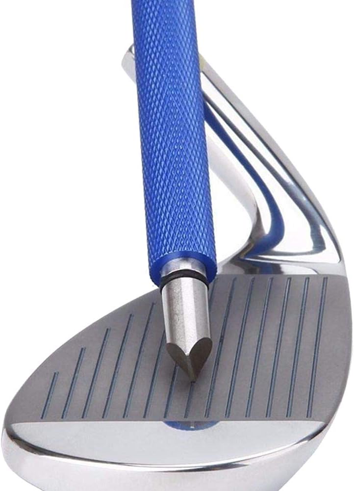 Bulex Golf Club Groove Sharpener, Re-Grooving Tool and Cleaner for Wedges Irons - Generate Optimal Backspin - Suitable for U V-Grooves