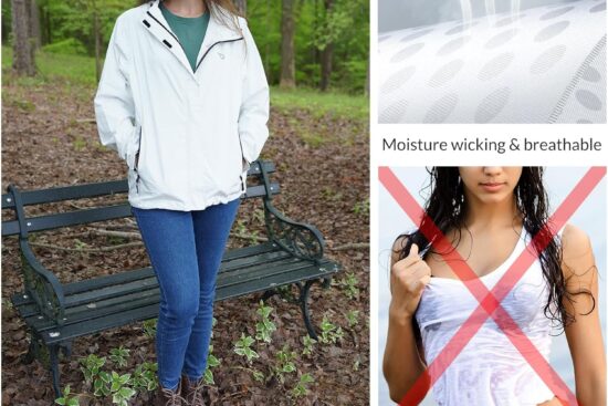 baleaf rain jackets for women waterproof 10000mmh2o lightweight raincoat hooded windbreaker for outdoor hiking travel