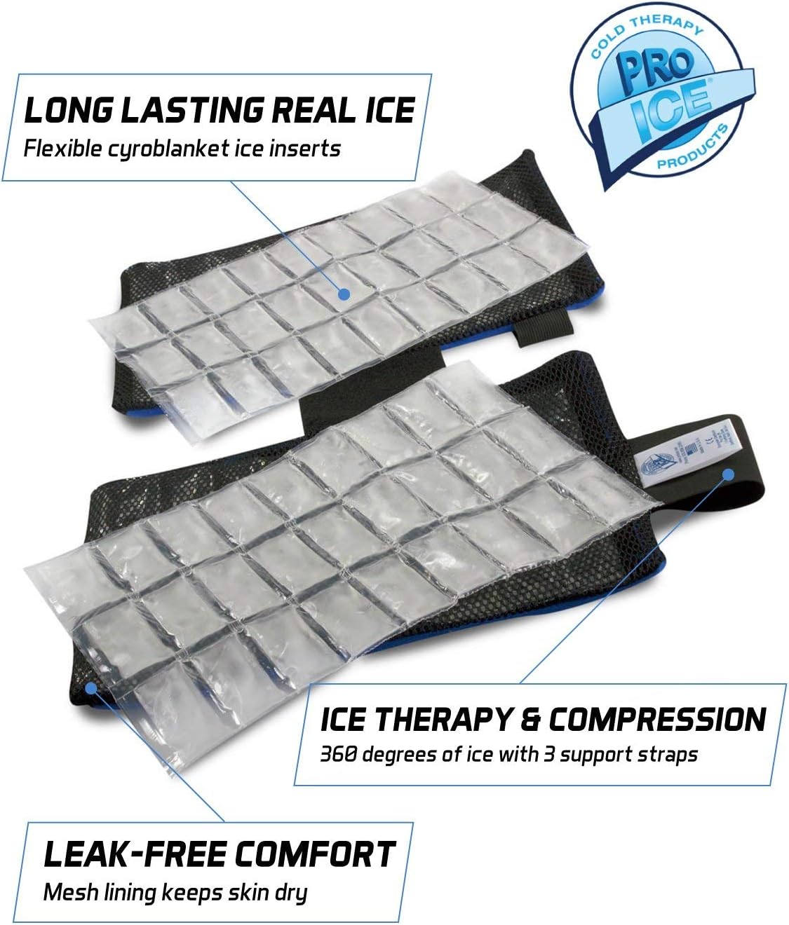 pro ice youth shoulder elbow ice therapy wrap pi220 ice packs included 4