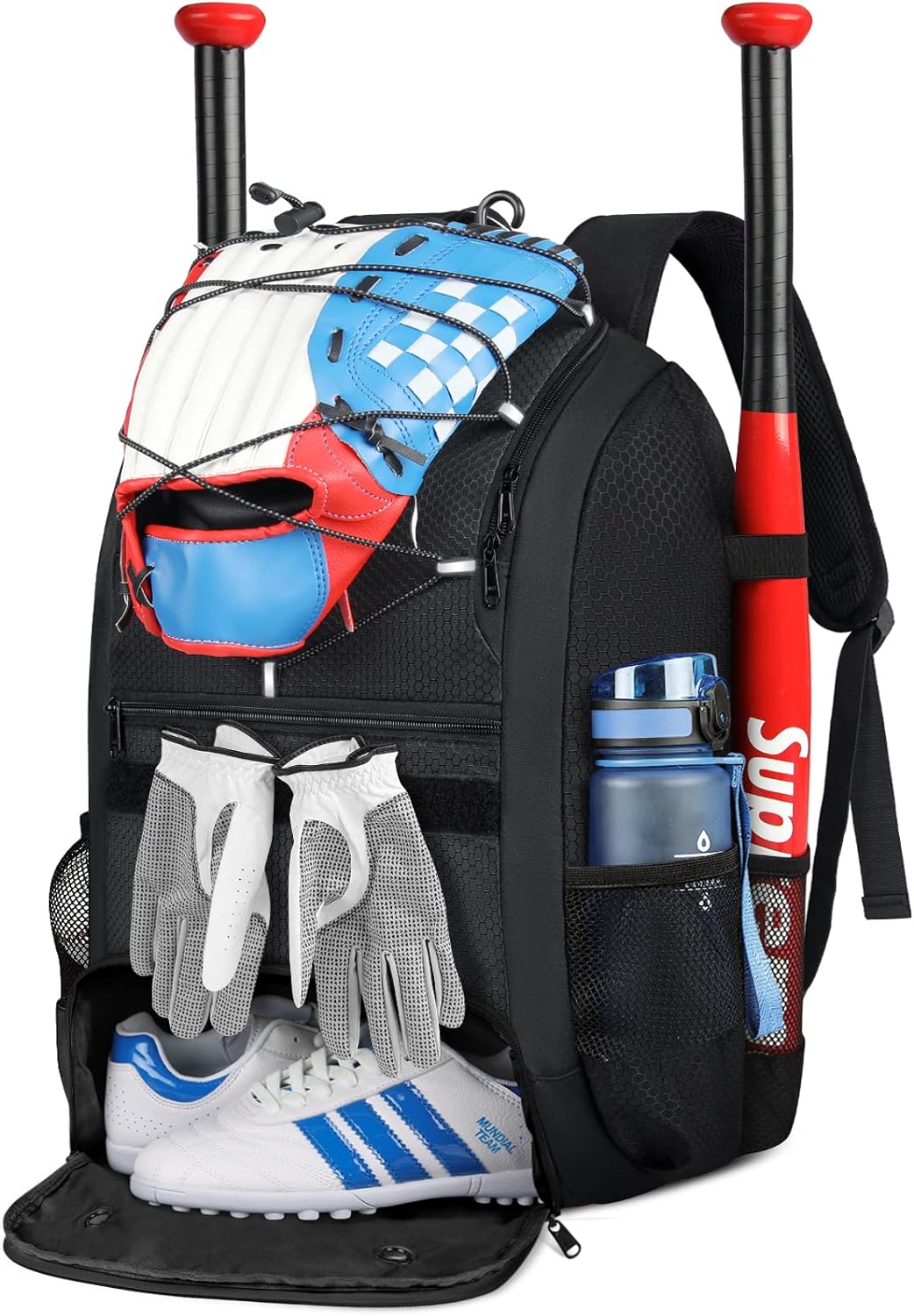 sdysm baseball bag baseball backpack with shoe compartment lightweight softball bat bag with fence hook softball backpac