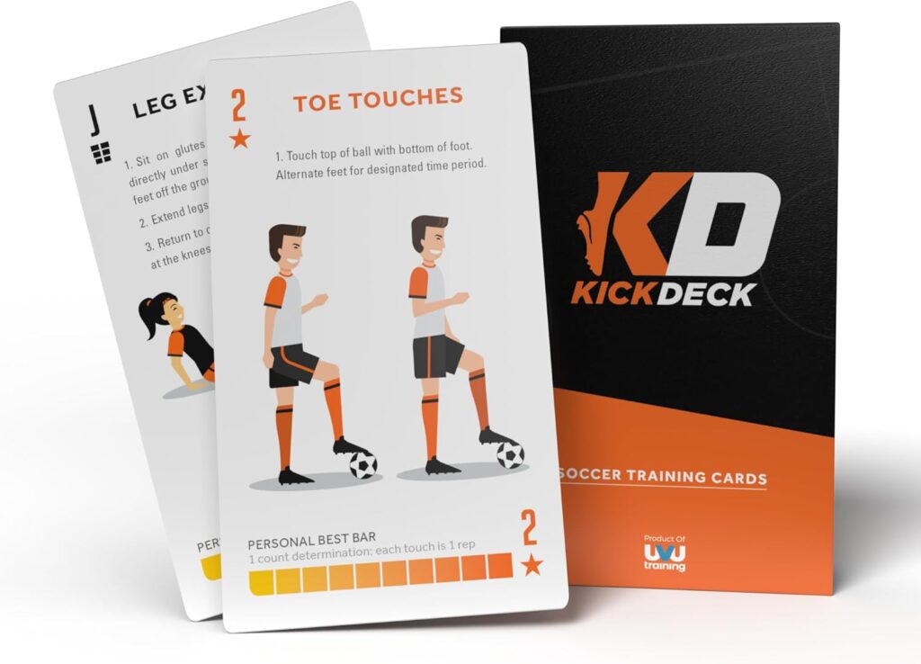 Soccer Training Program | 52 Card Training Deck to Improve Technique, Juggling, Strength and Core…
